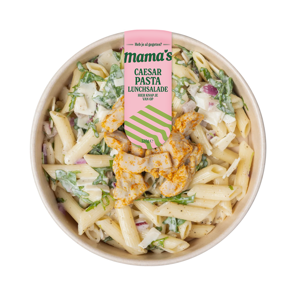 Caesar pasta lunchsalade